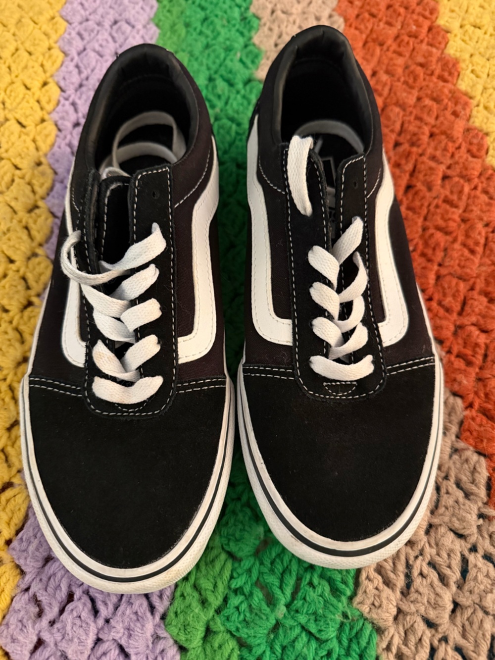 Vans Black and White Brooklyn Sneaker - Women's